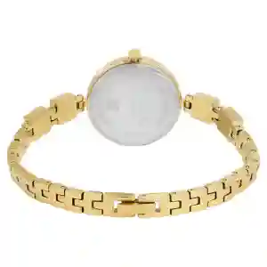 Titan Raga Viva Silver Dial Analog with Date Golden Metal Strap Watch for Women | Elegant Festive Watch