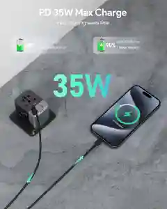 Aukey Travel Mate 35W Adapter with USB Port | Aukey Qatar