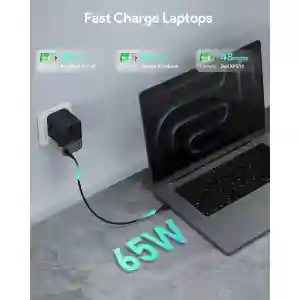 Aukey Travel Mate 65W Adapter with USB Port | Aukey Qatar