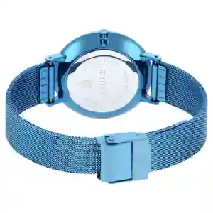 Titan Slimline Blue Dial Analog with Date Stainless Steel Strap Watch for Women | Elegant Everyday Watch