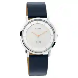 Titan Quartz Analog White Dial Leather Strap Watch for Men | Titan Qatar