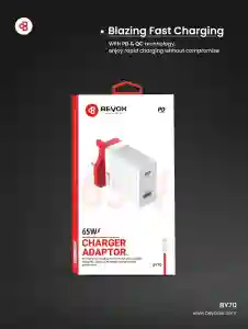 Beyox BY 70 Charger 65W PD+QC Type-C | Beyox Qatar