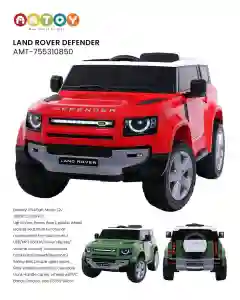 Land Rover Defender AMT-755310850 | Licensed 12V Ride-On Car with MP3, LED Lights & Leather Seat | AMTOY