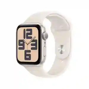 Apple Watch SE (2nd Gen) 44mm Silver Aluminium with Starlight Sport Band (M/L) GPS | Qatar – MXER3QA/A