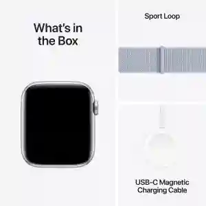 Apple Watch SE (2nd Gen) 44mm Silver Aluminium with Blue Sport Loop (GPS) | Qatar – MXET3QA/A