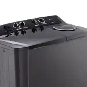 LG 16Kg Twin Tub Washer P2061PT Black | Roller Jet • Wind Jet Dry • Twin-Tub Semi-Automatic