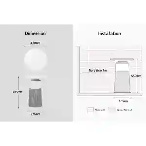 LG Air Purifier AS20GPHK0 | AeroFurniture 360° HEPA • UVnano • Wireless Charging