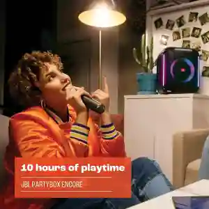JBL PartyBox Encore 2 Portable Party Speaker with Wireless Mic | Powerful Sound & Light Show