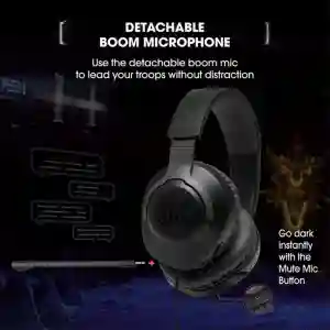 JBL Quantum 100 Black Wired Overhead Gaming Headphone with Detachable Mic | Qatar
