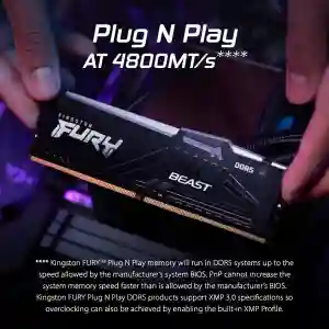 Kingston FURY Beast Black RGB EXPO DDR5 64GB (2x32GB) 6400MHz Desktop Memory