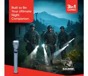 Sanford Rechargeable LED Search Light Combo 3 in 1 (3SC+3SC+3SC) SF6208SLC BS A