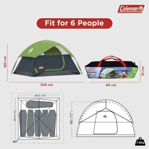 Coleman CLN Sundome Tent 6P 2000026686