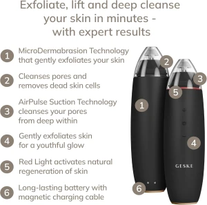 GESKE MicroDermabrasion Blackhead Remover 7 in 1 Gray GK000012GY01