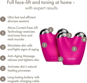 GESKE MicroCurrent Face Lifter 6 in 1 Magenta GK000015MG01