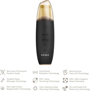 GESKE MicroCurrent Skin Scrubber Blackhead Remover 9 in 1 Gray GK000044GY01