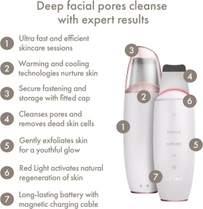 GESKE MicroCurrent Skin Scrubber Blackhead Remover 9 in 1 Starlight GK000044SL01