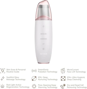 GESKE MicroCurrent Skin Scrubber Blackhead Remover 9 in 1 Starlight GK000044SL01