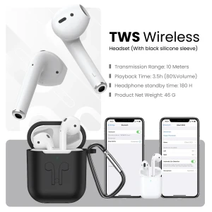 EXACT 15 Air Buds with Black Silicone Case