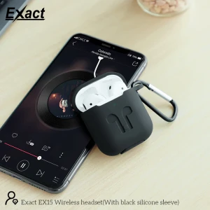 EXACT 15 Air Buds with Black Silicone Case