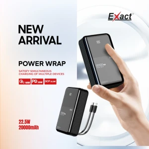 Exact Power Wrap 20000mAh Fast Charging PD 20W SCP 22.5W EX1078 Black