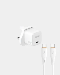 Exact PD Adapter Fast Charging 20W GaN Technology USB-C to USB-C Cable EX1211 White