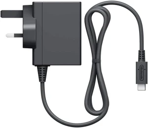 Nintendo AC Adapter USB-C Charger UK 3 Pin for Nintendo Switch Black