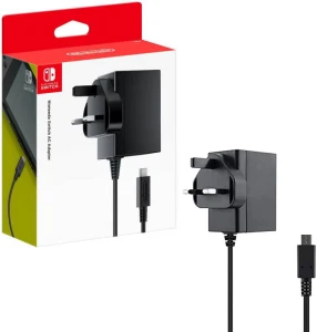Nintendo AC Adapter USB-C Charger UK 3 Pin for Nintendo Switch Black