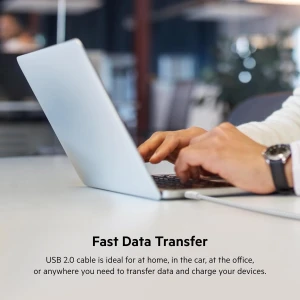 Belkin BoostCharge USB-C to USB-C Braided Cable 100W PD 2M White