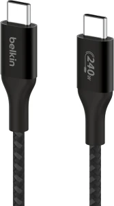 Belkin BoostCharge USB-C to USB-C Braided Cable 240W PD 1M Black