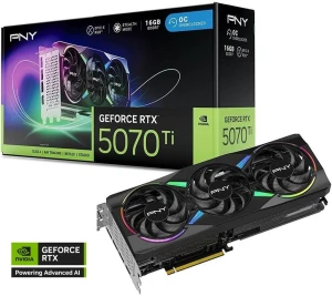 PNY GeForce RTX 5070 Ti EPIC X RGB 16GB Triple Fan OC Graphics Card