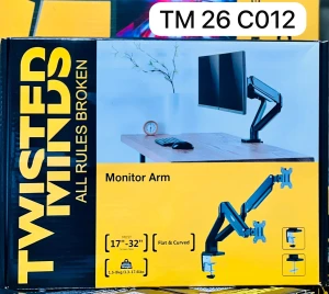 Twisted Minds Gaming Monitor Arm with RGB Lighting Stand and Mount 17 to 45 Inch 8 Kg Grey