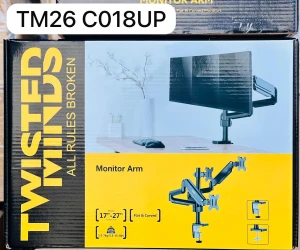 Twisted Minds Premium Triple Monitor Arm Stand and Mount with USB Ports Black 17-27″ Up to 7 kg