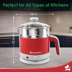 WONDERCHEF Multicook Kettle 1.2L 1000W Red 63153696