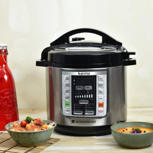 WONDERCHEF NutriPot 18 Preset Electric Pressure Cooker 6L Silver Black 63152847