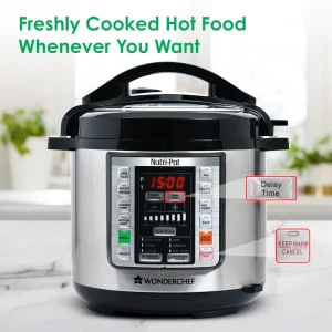 WONDERCHEF NutriPot 18 Preset Electric Pressure Cooker 6L Silver Black 63152847