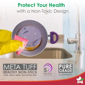 Wonderchef Wok with Lid Royal Velvet 24 cm – Purple – 63152112