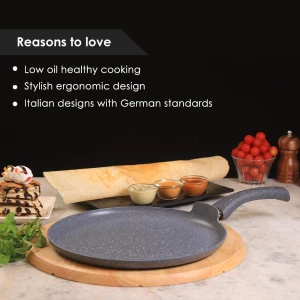 Wonderchef Dosa Tawa Granite 28 cm – Granite Grey – 60017710