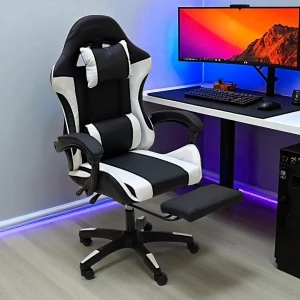 SBF Gaming Chair with Footrest High Back PU Leather Ergonomic Office Chair