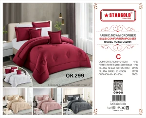 Stargold Solid Comforter 8PCS Set Microfiber (C) SG-CS2004
