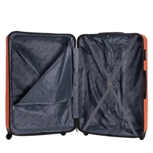 VIPTOUR ABS Hard Side 4 Piece Spinner Luggage Set Reddish Orange VT-A390