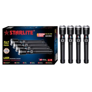 STARLITE Zoom Light 30W 12000mAh 4x3SC Rechargeable Flashlight SL-FL100