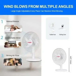 STARGOLD Rechargeable Fan 2 in 1 10" SG-4062 Portable Battery Operated Fan