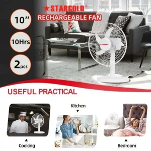 STARGOLD Rechargeable Fan 2 in 1 10" SG-4062 Portable Battery Operated Fan