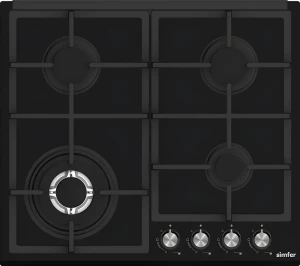 Simfer 60cm Built In Gas Hob 4 Burner with Wok Trend Series SMFBHGTR60