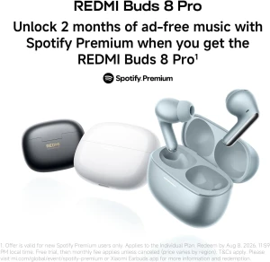 Redmi Buds 8 Pro Glacier Blue – Wireless Earbuds with ANC & Hi-Fi Sound