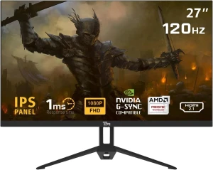 Twisted Minds 27 Inch FHD Gaming Monitor 120Hz 1ms IPS TM27FHD120IPS Black