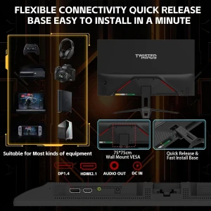 Twisted Minds 27 Inch FHD Gaming Monitor 120Hz 1ms IPS TM27FHD120IPS Black