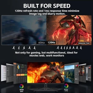 Twisted Minds 27 Inch FHD Gaming Monitor 120Hz 1ms IPS TM27FHD120IPS Black