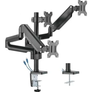 Twisted Minds Triple Monitor Arm 27 Inch Gas Spring USB 360° Rotation Black TM-26-C018UP