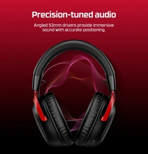 HyperX Cloud III Wireless Gaming Over Ear Headset PC PS5 PS4 Switch Black Red